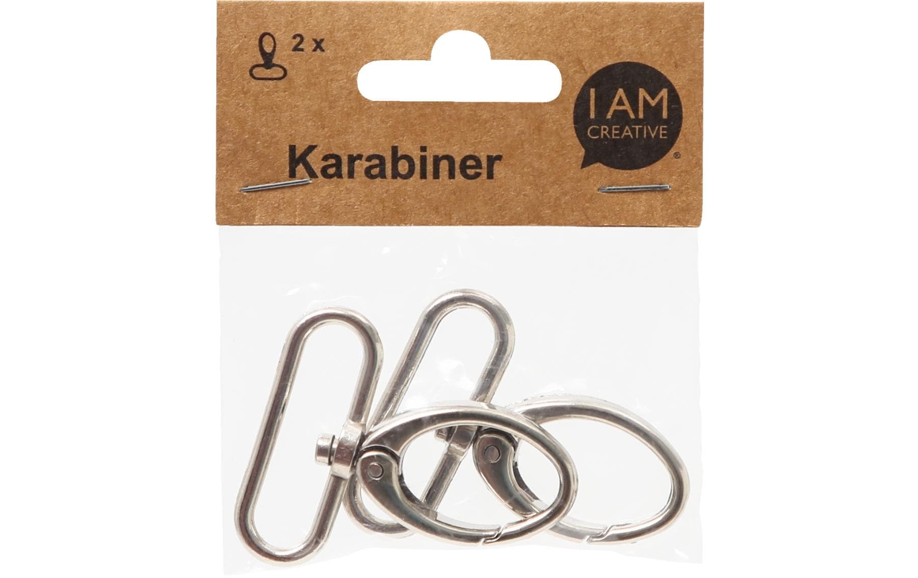 lalana Anhänger mit Karabiner 50 x 45 mm, 2 Stück