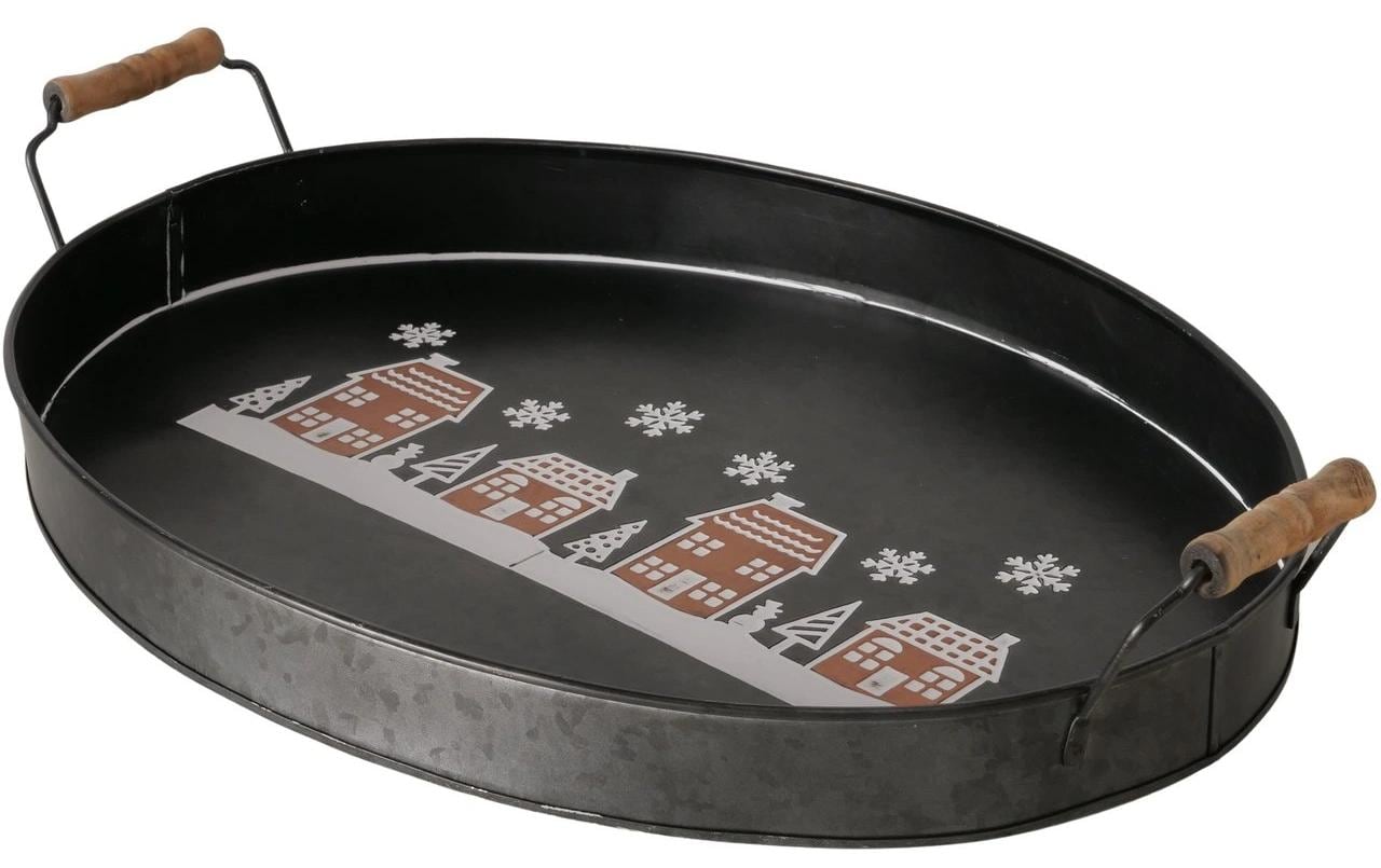 Boltze Servierplatte Helski Metall, 49 x 9 cm