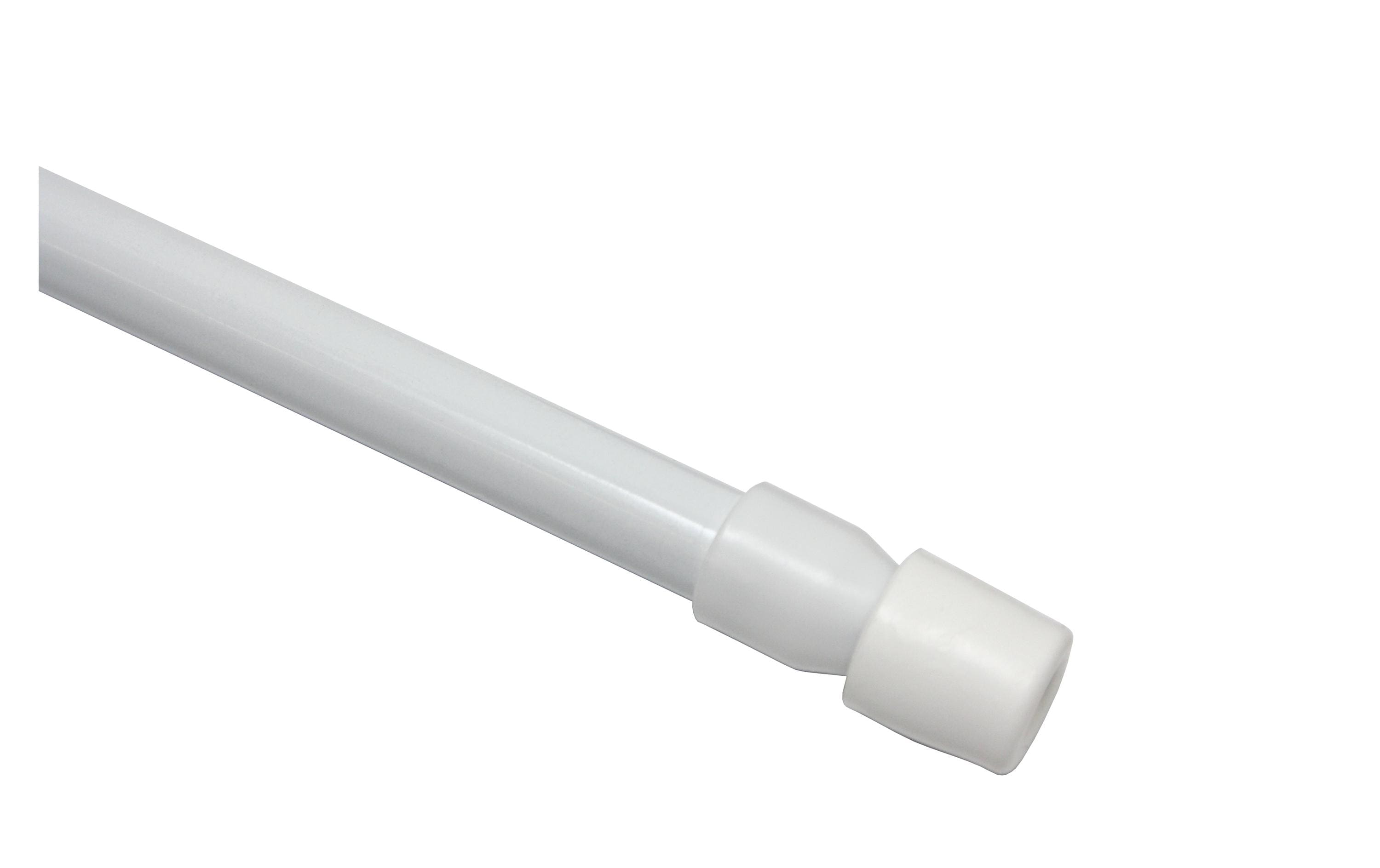 Gardinia Klemmstange 45-65 cm, Ø 8 mm Weiss, 2 Stück