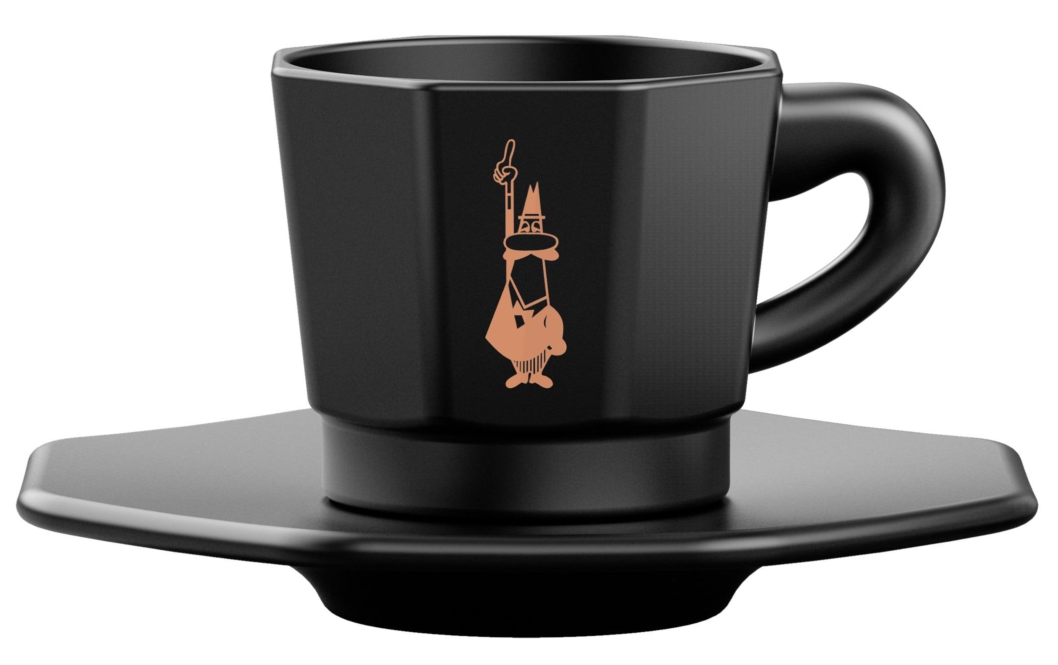 Bialetti Espressotasse 80 ml, 4 Stück, Schwarz