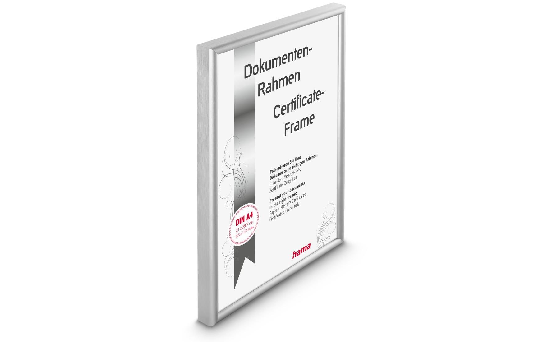 Hama Bilderrahmen Detroit für Dokumente A4, Silber
