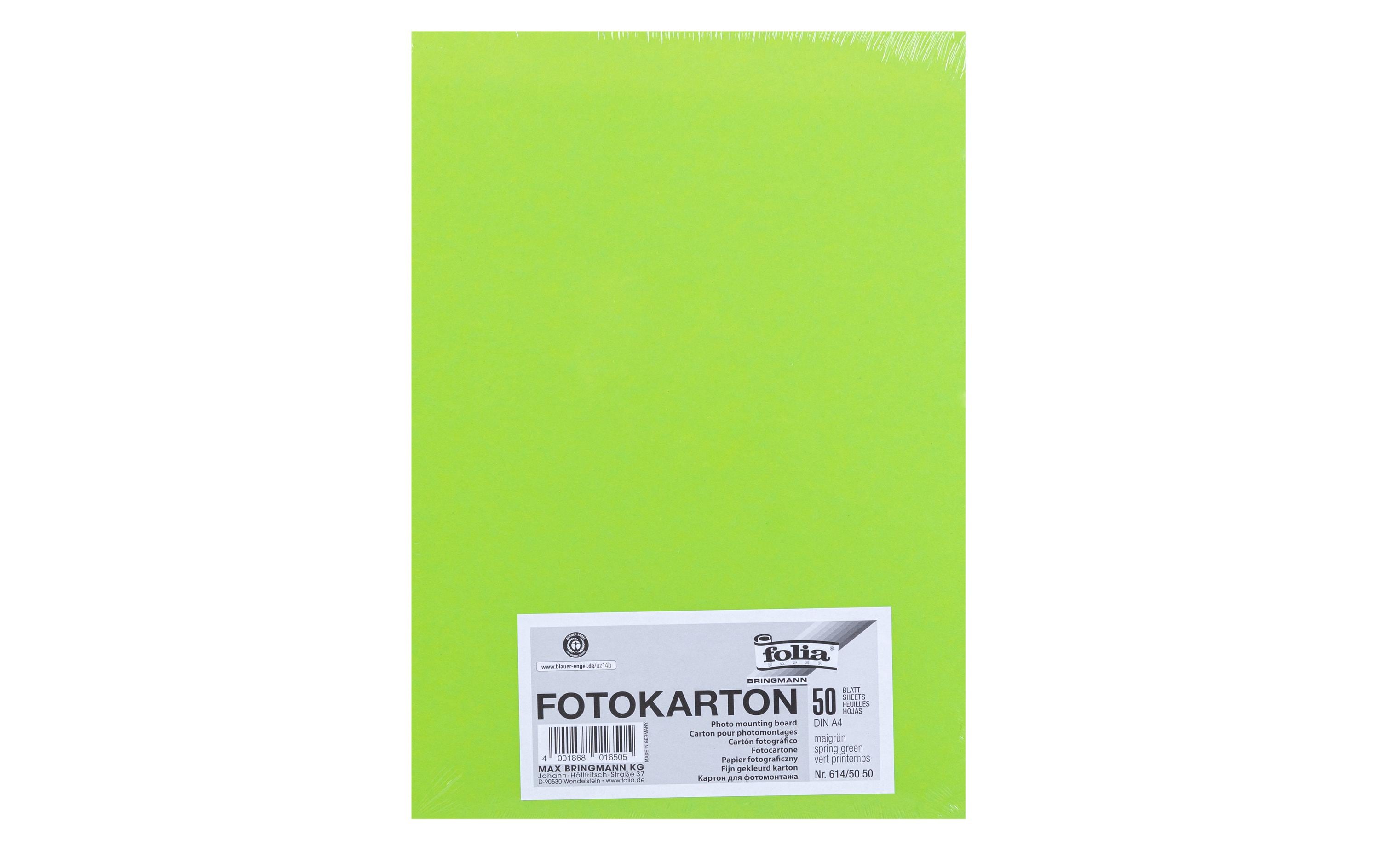 Folia Fotokarton A4, 300 g/m², 50 Blatt, Maigrün