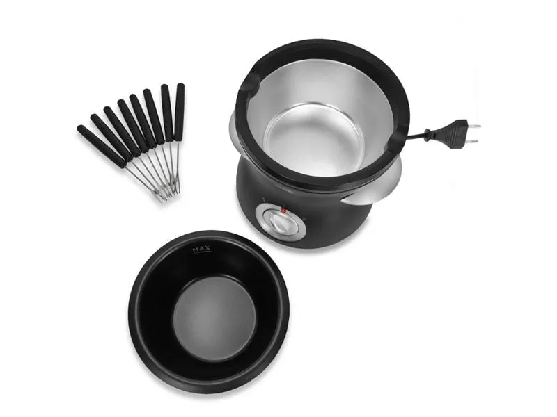 ADE Schokoladenfondue-Set KG2352 10 Teile, Schwarz ADE Schokoladenfondue-Set KG2352 10 Teile, Schwarz