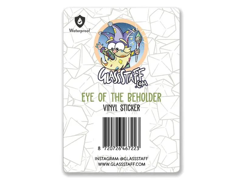 Glass Staff Eye of The Beholder Sticker Mehrfarbig
