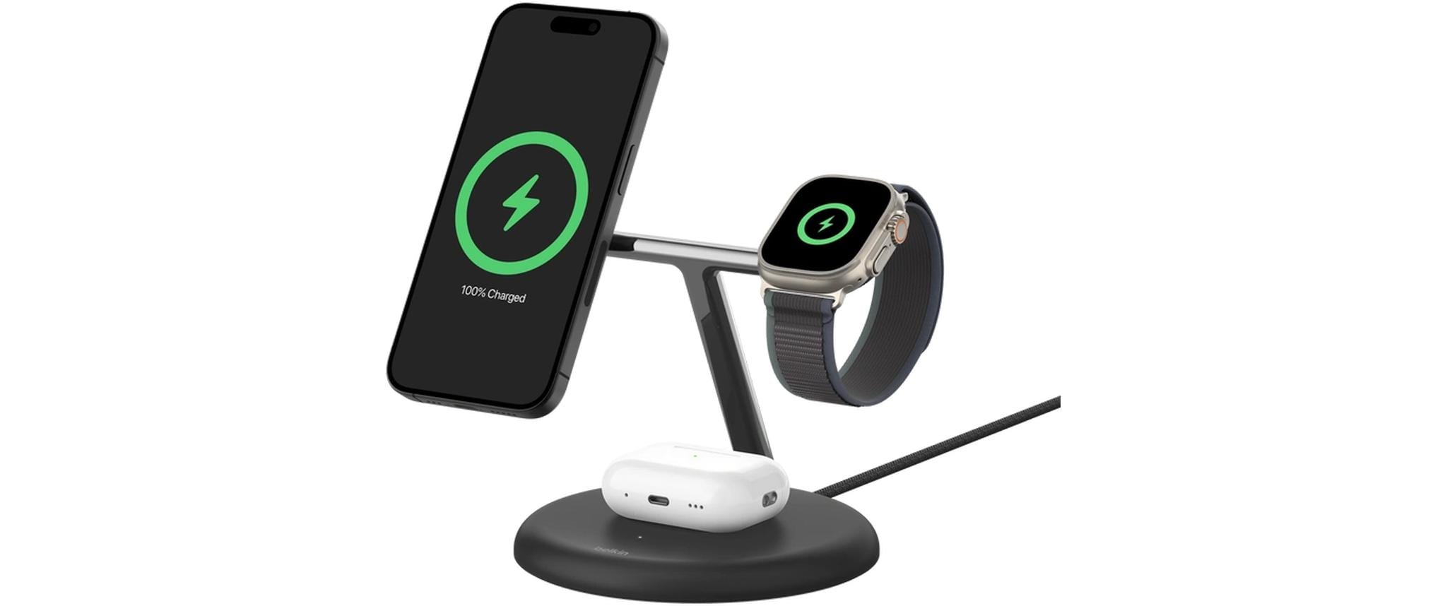 Belkin Wireless Charger Boostcharge Pro 3-in-1 Schwarz Belkin Wireless Charger Boostcharge Pro 3-in-1 Schwarz