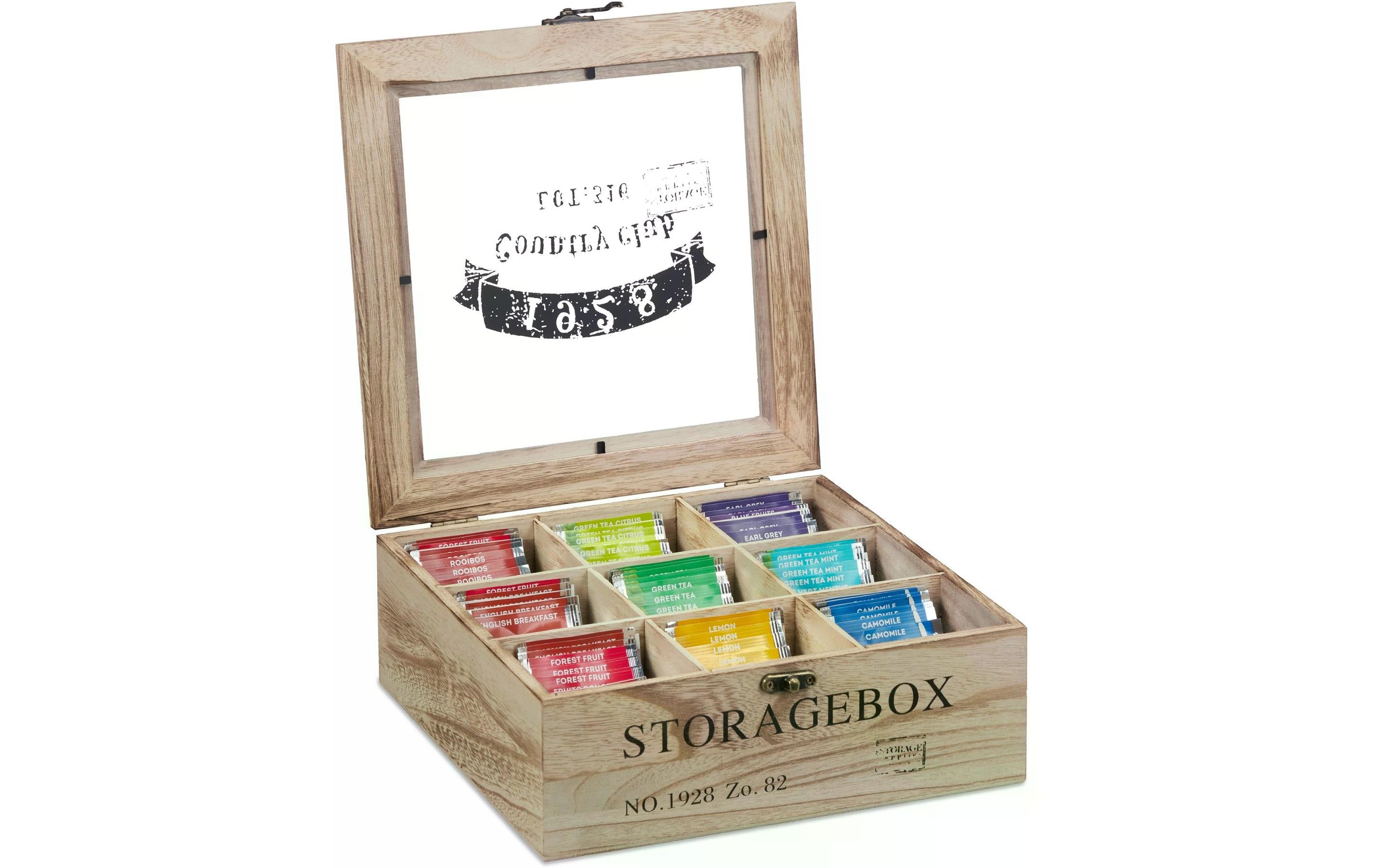 relaxdays Teebeutel-Box Braun relaxdays Teebeutel-Box Braun