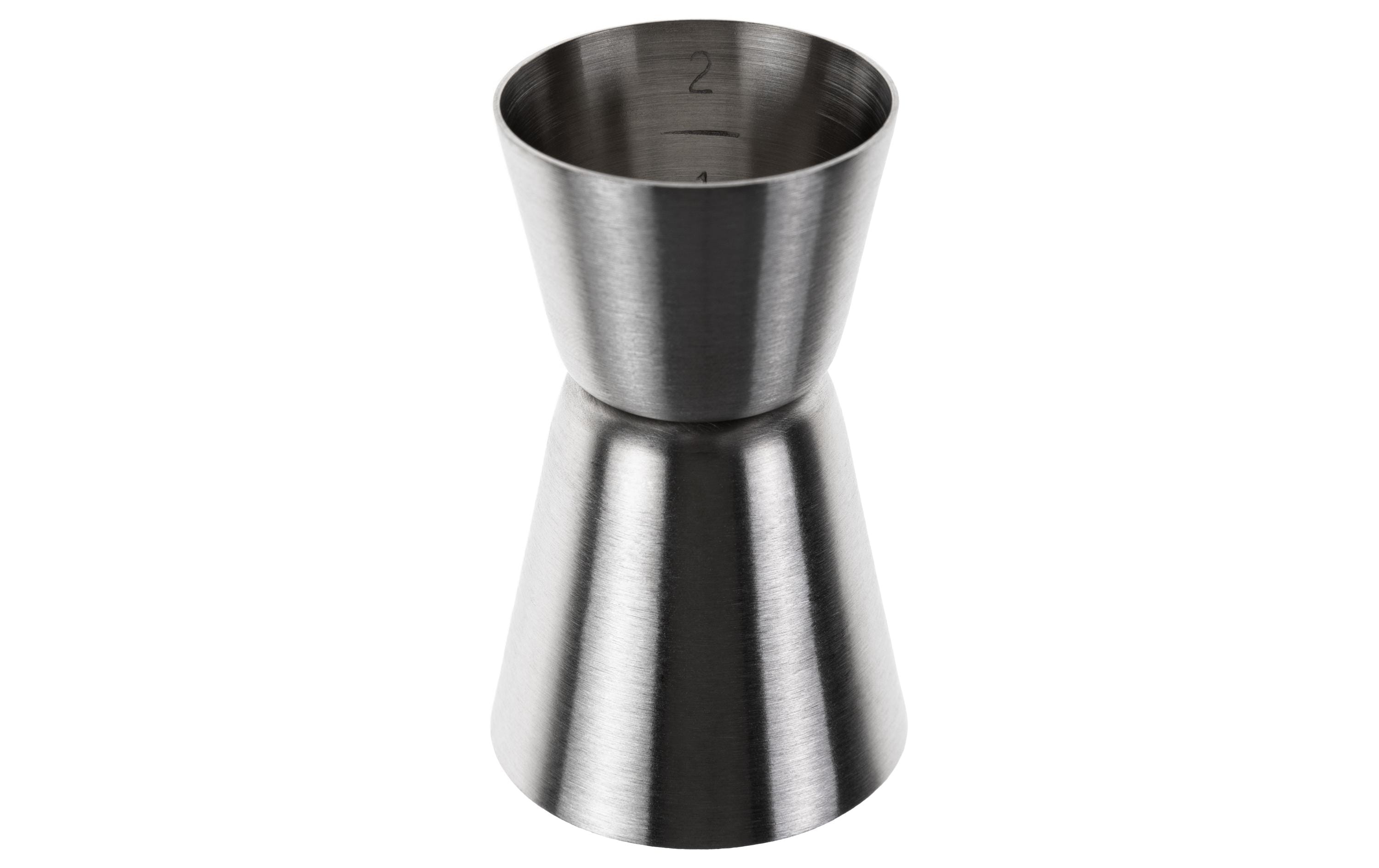 Paderno Cocktail-Doppelmass 40/20 ml Silber