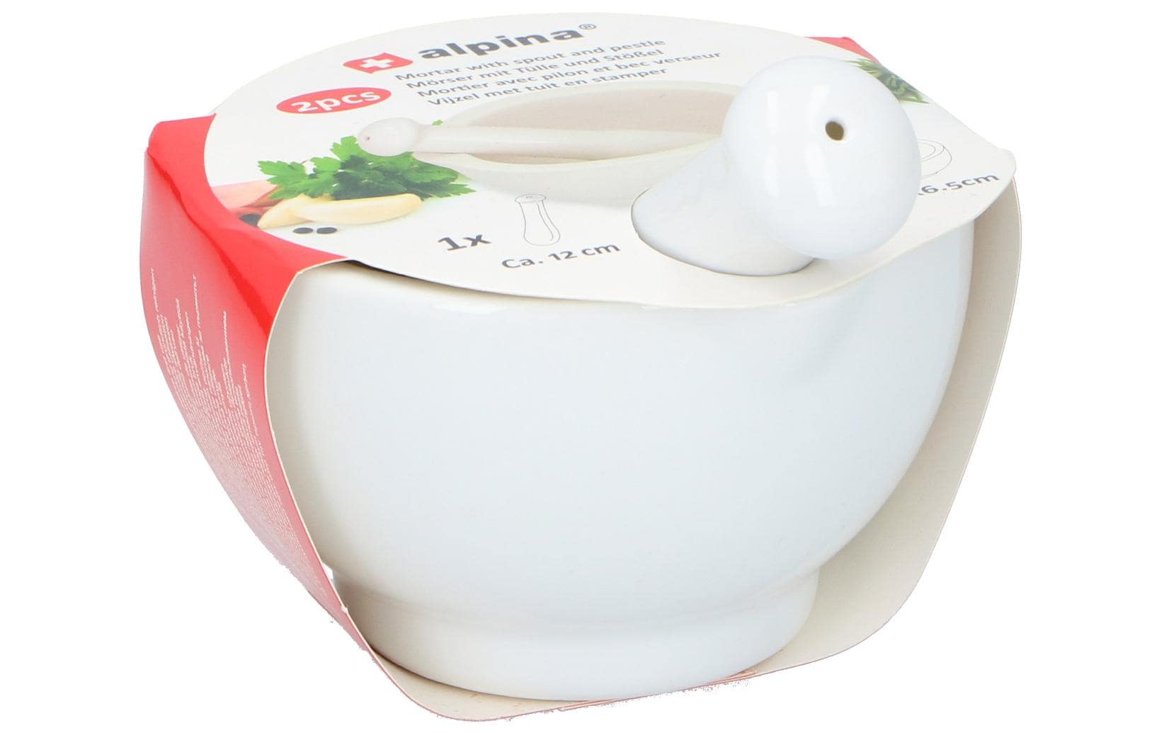 alpina Mörser und Stössel Set 10 cm, Keramik