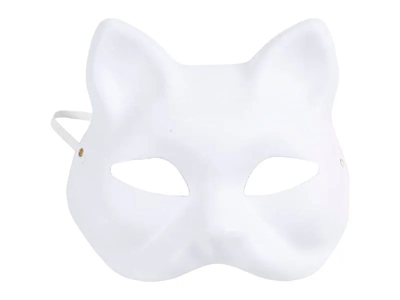 Creativ Company Katzenmaske H 17.5 cm B 18.5 weiss 1 Stk
