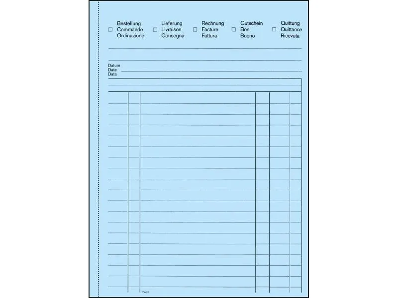 Favorit Durchschreibeblock 156 x 210 mm Mehrzweckbuch, Blau/Weiss Favorit Durchschreibeblock 156 x 210 mm Mehrzweckbuch, Blau/Weiss