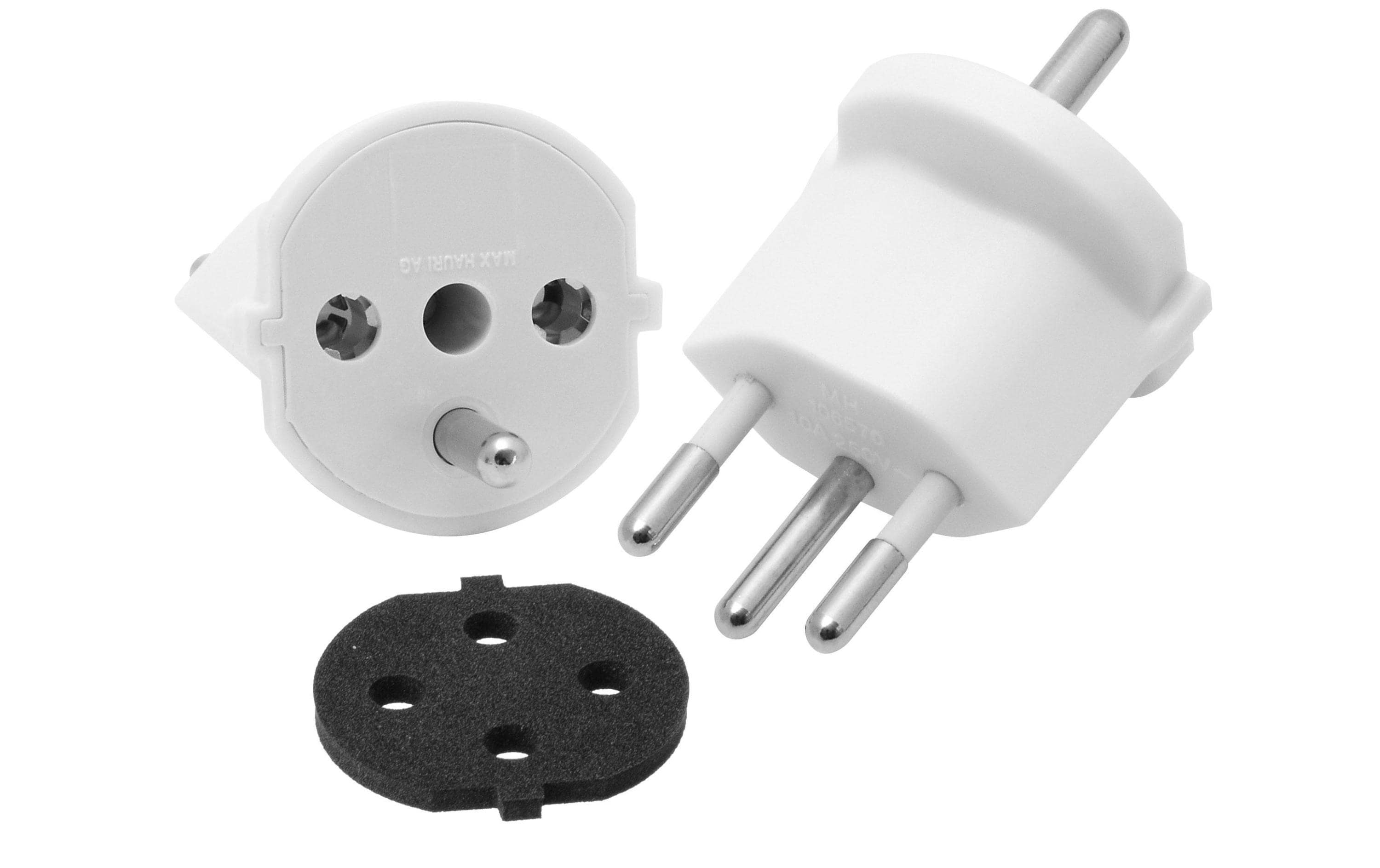 Max Hauri Fixadapter SchuKo Konturenstecker – T12 IP44 mit Moosgummi Max Hauri Fixadapter SchuKo Konturenstecker – T12 IP44 mit Moosgummi