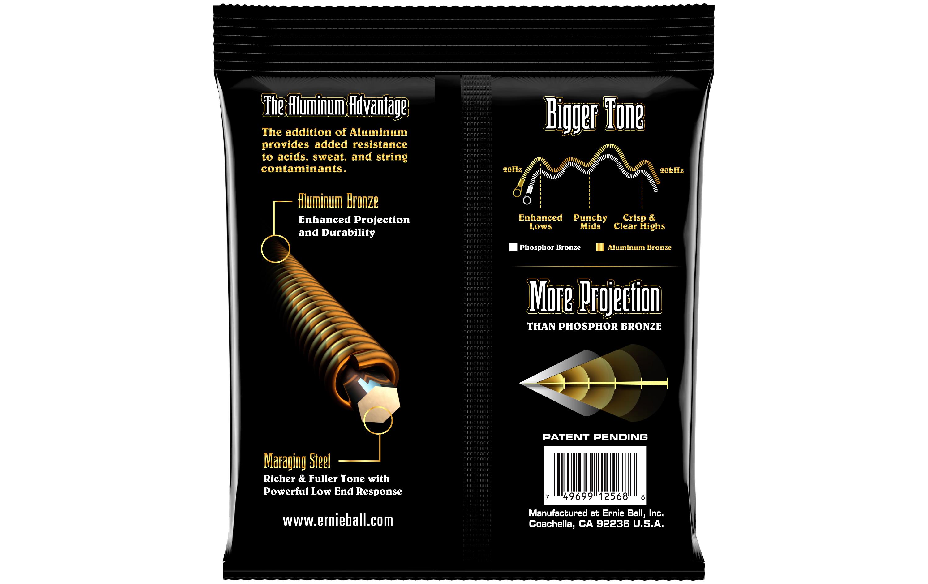 Ernie Ball Gitarrensaiten 2568 Aluminum Bronze – Light 11-52