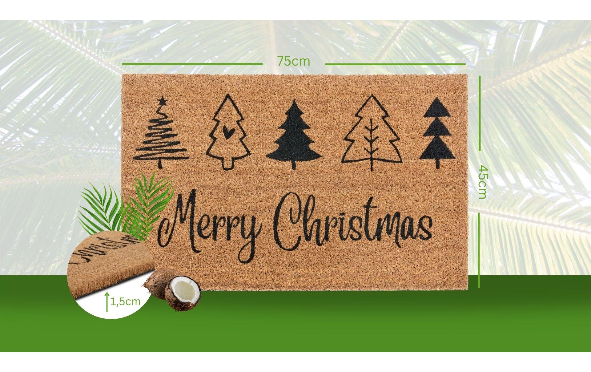 Hanse Home Fussmatte Christmas Trees 45 cm x 75 cm