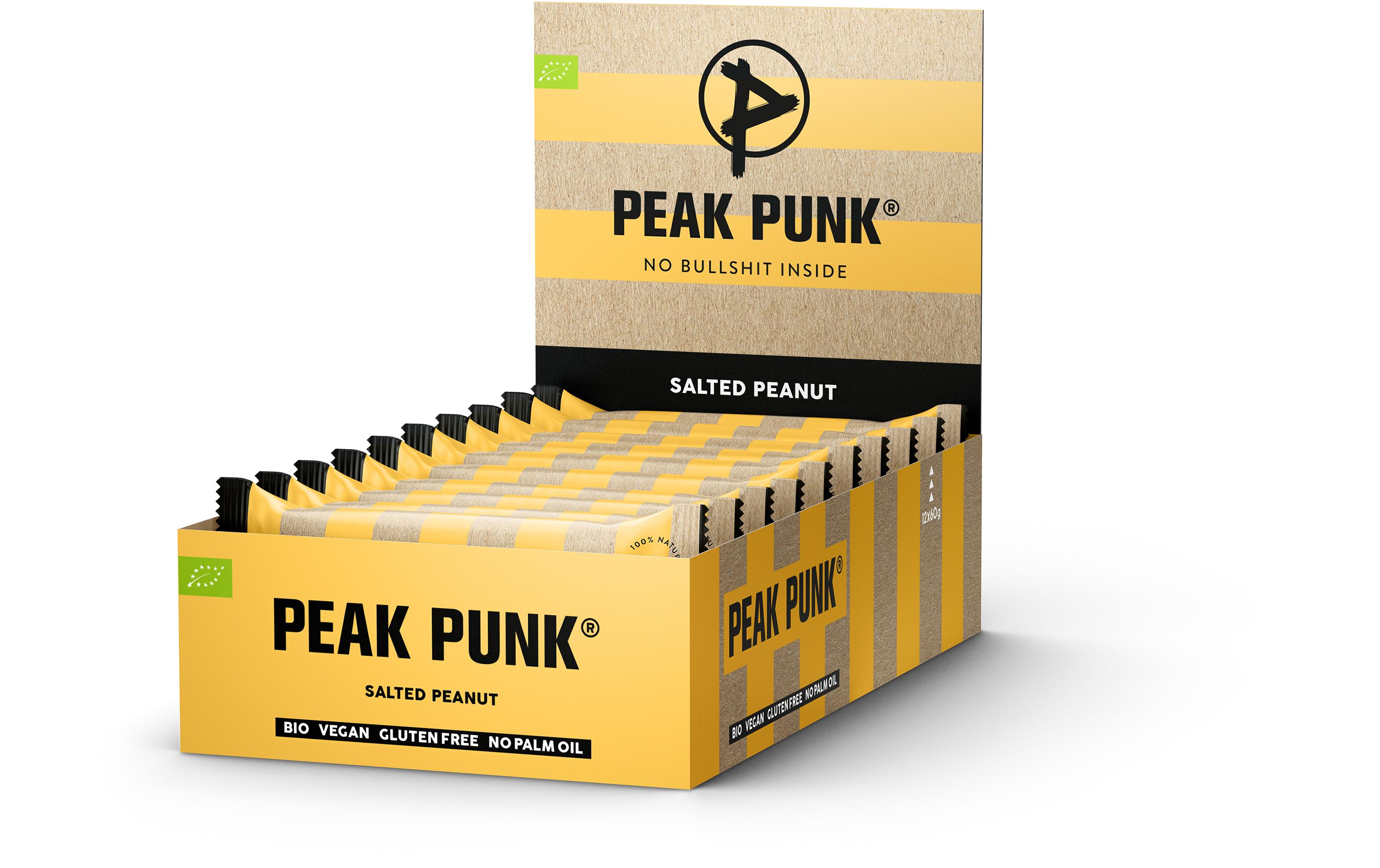 PEAK PUNK Bio Oat Flapjack – Gesalzene Erdnüsse 12 x 60 g PEAK PUNK Bio Oat Flapjack – Gesalzene Erdnüsse 12 x 60 g