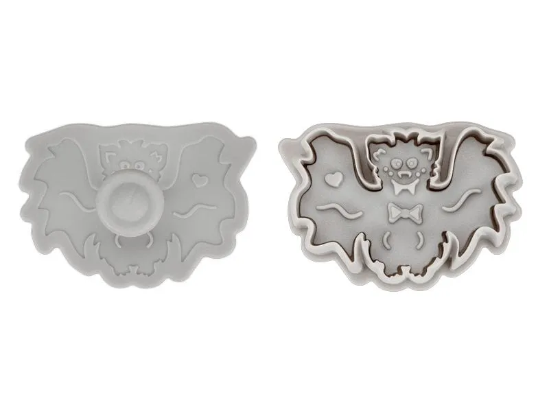 Städter Präge-Ausstecher Fledermaus 4.3 x 6 cm, Grau