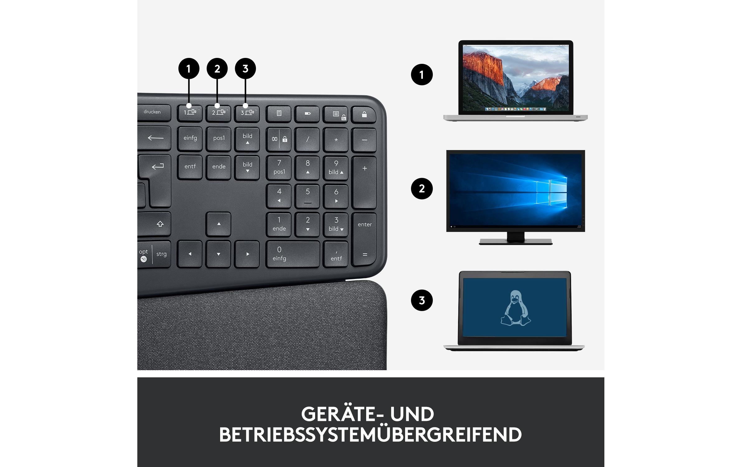 Logitech Tastatur Ergo K860