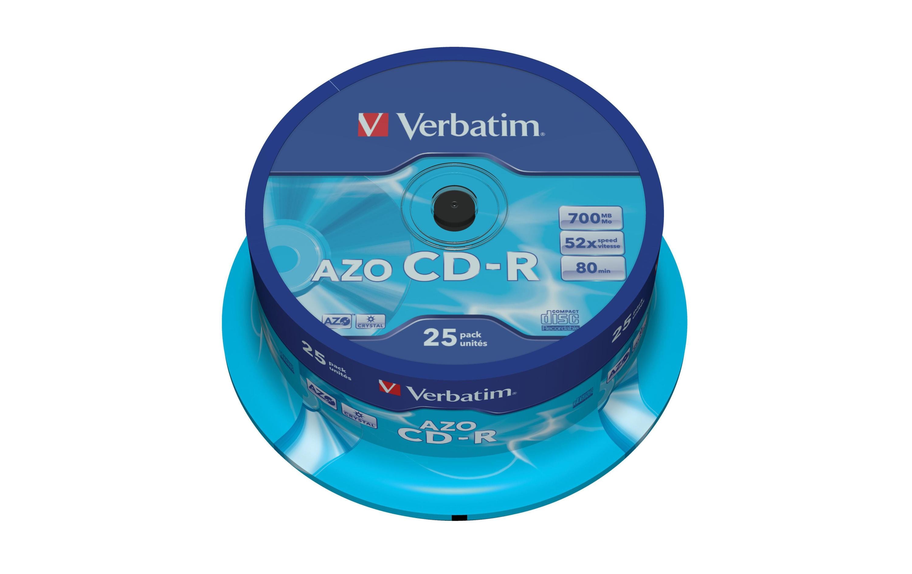 Verbatim CD-R AZO 0.7 GB, Spindel (25 Stück) Verbatim CD-R AZO 0.7 GB, Spindel (25 Stück)