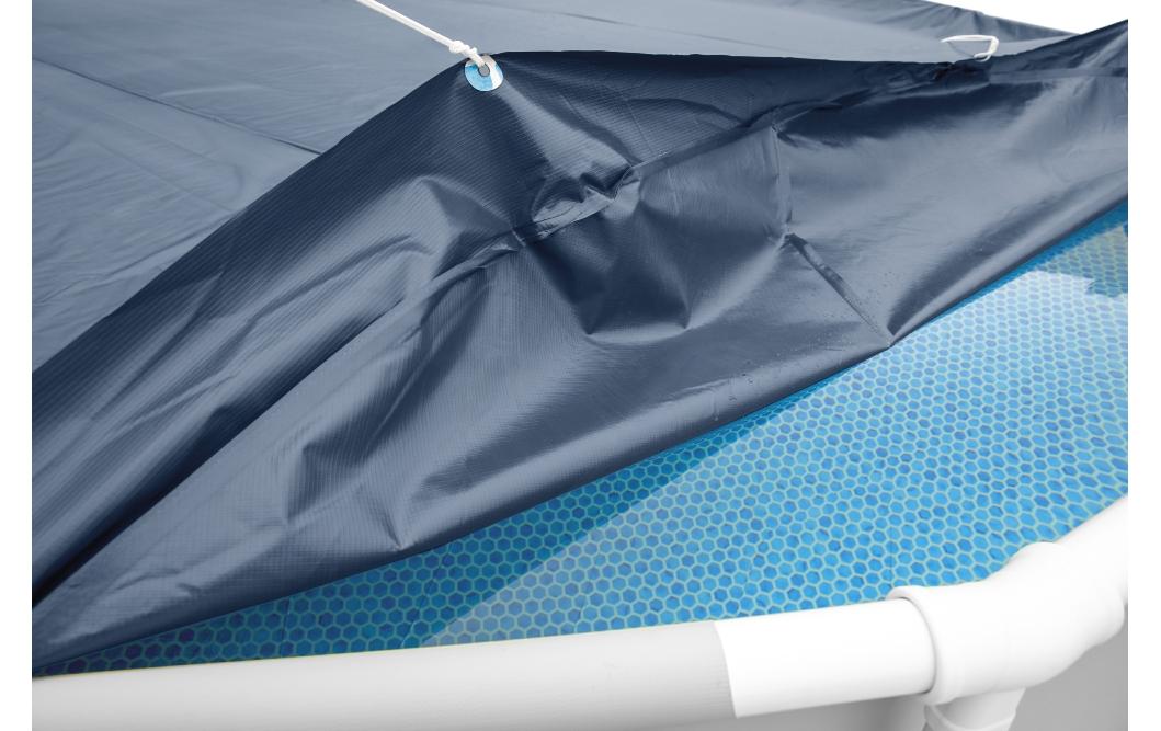 Intex Pool-Abdeckplane Allwetter-Deluxe 4.5 m x 20 cm, Dunkelblau