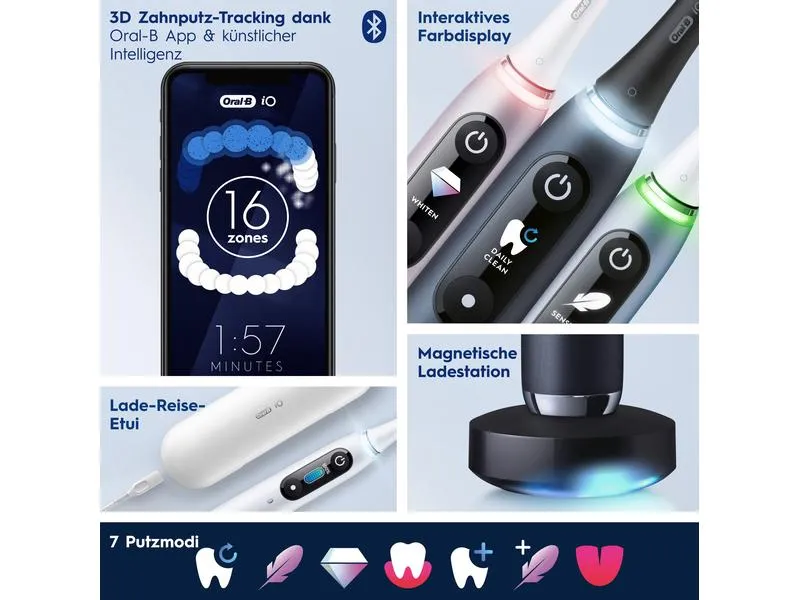 Oral-B Mikrovibrationszahnbürste iO Series 9N Schwarz Oral-B Mikrovibrationszahnbürste iO Series 9N Schwarz
