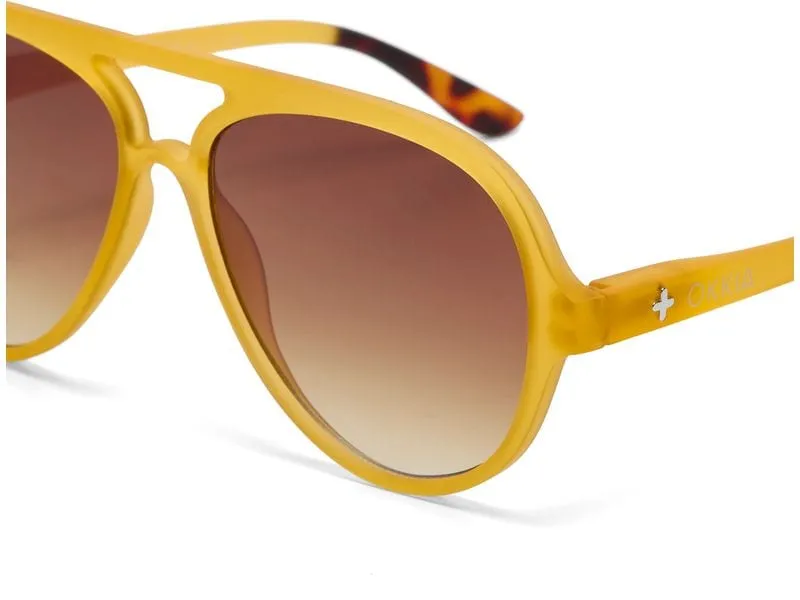 OKKIA Sonnenbrille Alessio Translucent Brown, Brown Lens