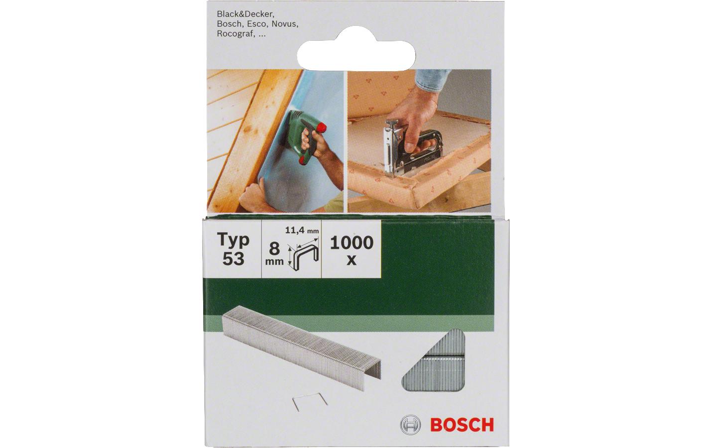 Bosch Feindrahtklammer Typ 53/8 1000 Stück Bosch Feindrahtklammer Typ 53/8 1000 Stück
