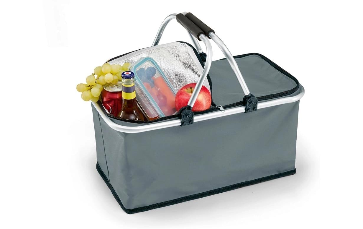 EASYmaxx Einkaufskorb 25 l, faltbar, Grau