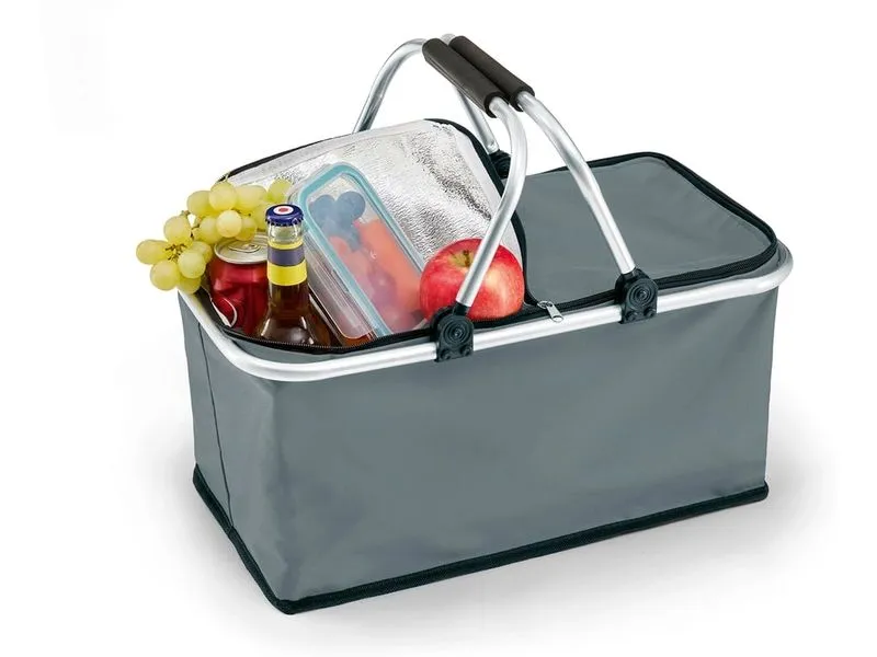 EASYmaxx Einkaufskorb 25 l, faltbar, Grau