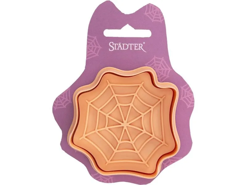 Städter Präge-Ausstecher Spinnennetz 4.3 x 7 cm, Apricot