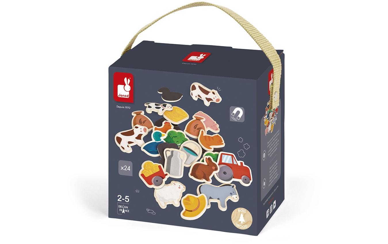 Janod Magnete Bauernhof 24-teilig