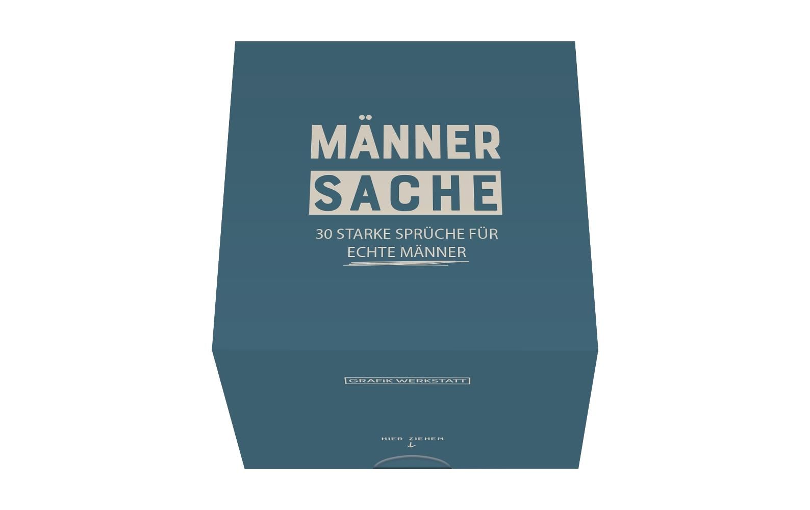 Grafik Werkstatt Message in a Box Männersache