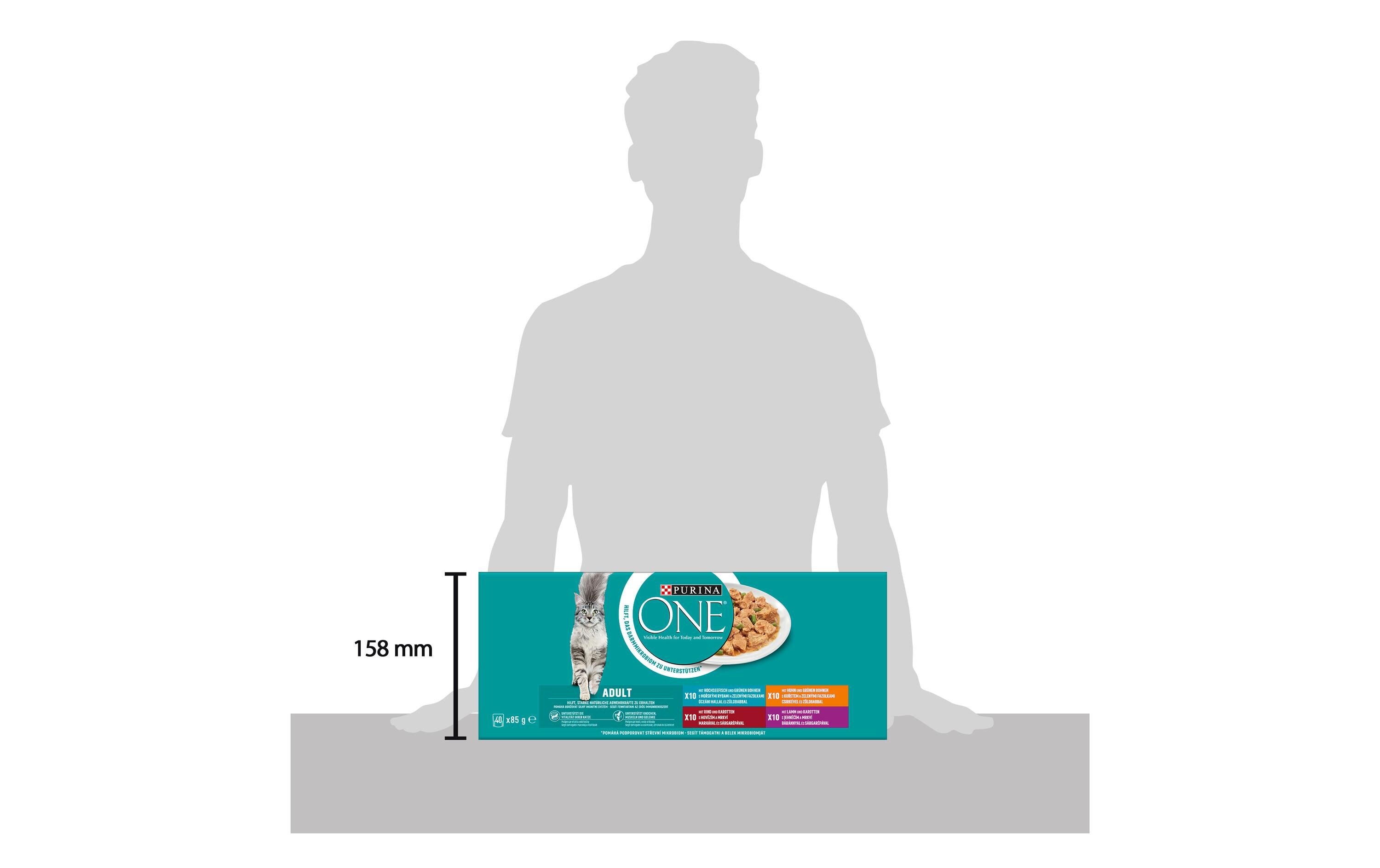 Purina ONE Nassfutter Adult Huhn, Hochseefisch, Rind & Lamm, 40 x 85 g Purina ONE Nassfutter Adult Huhn, Hochseefisch, Rind & Lamm, 40 x 85 g