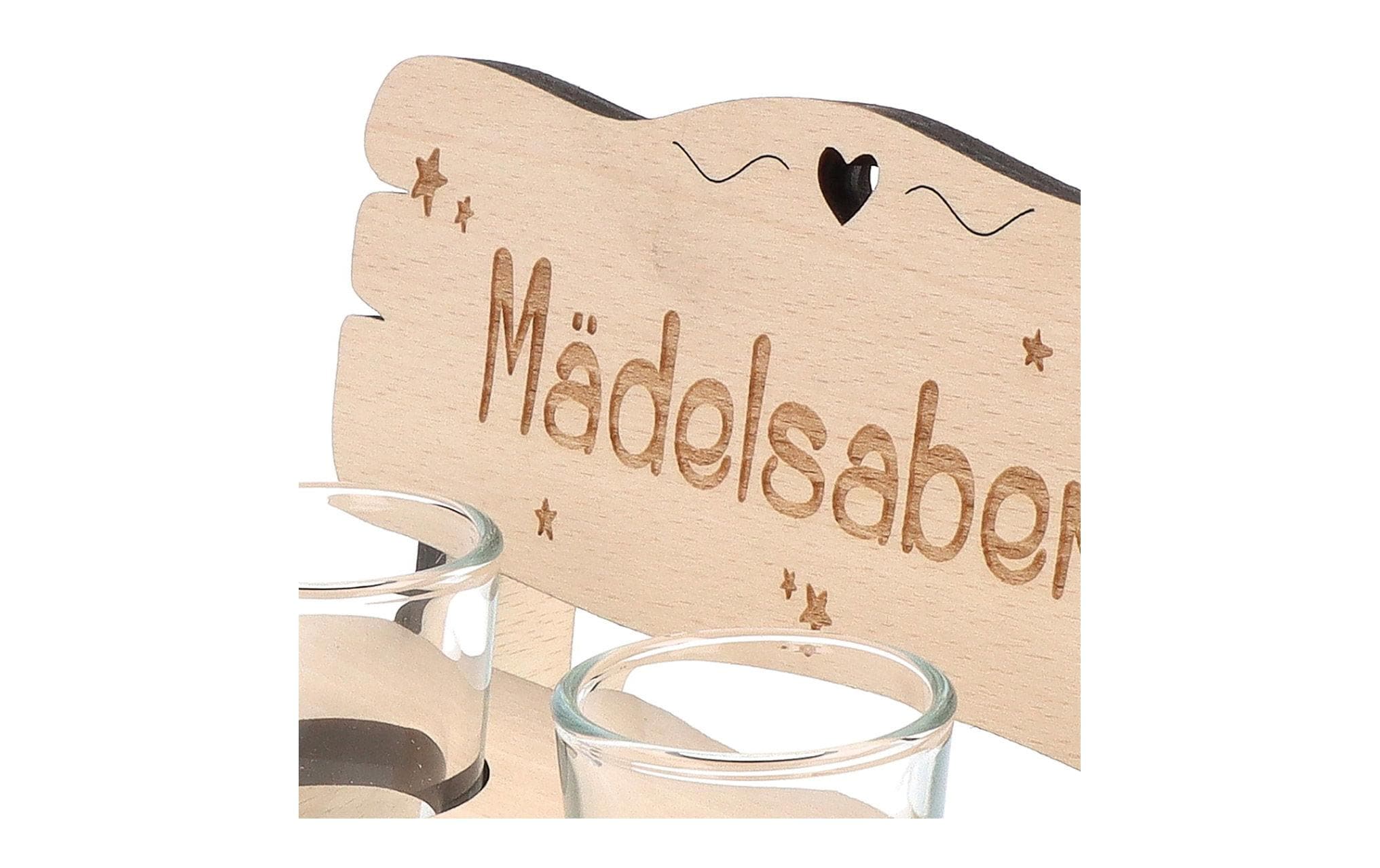 G. Wurm Servierplatte Mädelsabend 16 x 11 x 9 cm, Braun