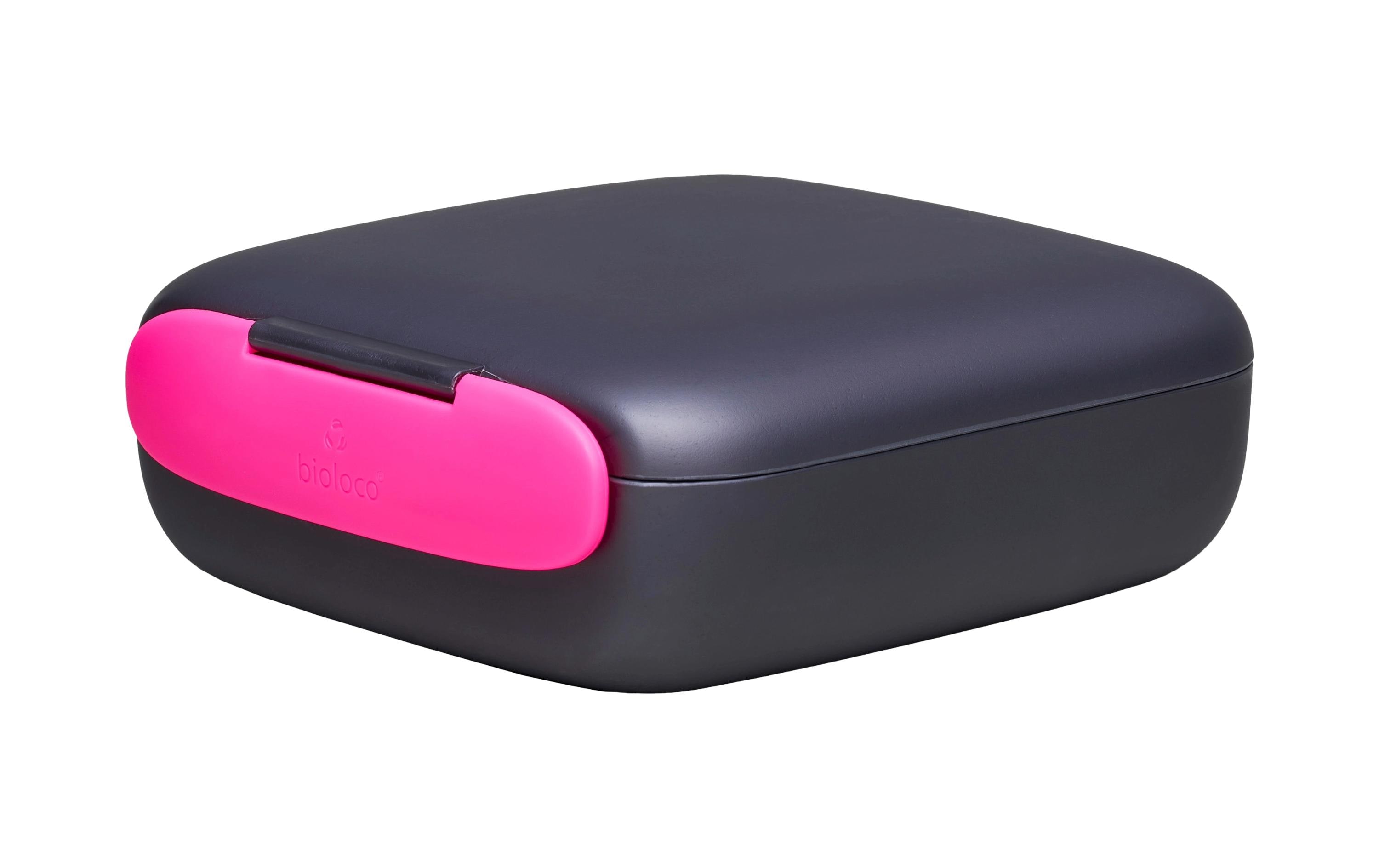 BioLoco Lunchbox square-Hella Pink/Schwarz