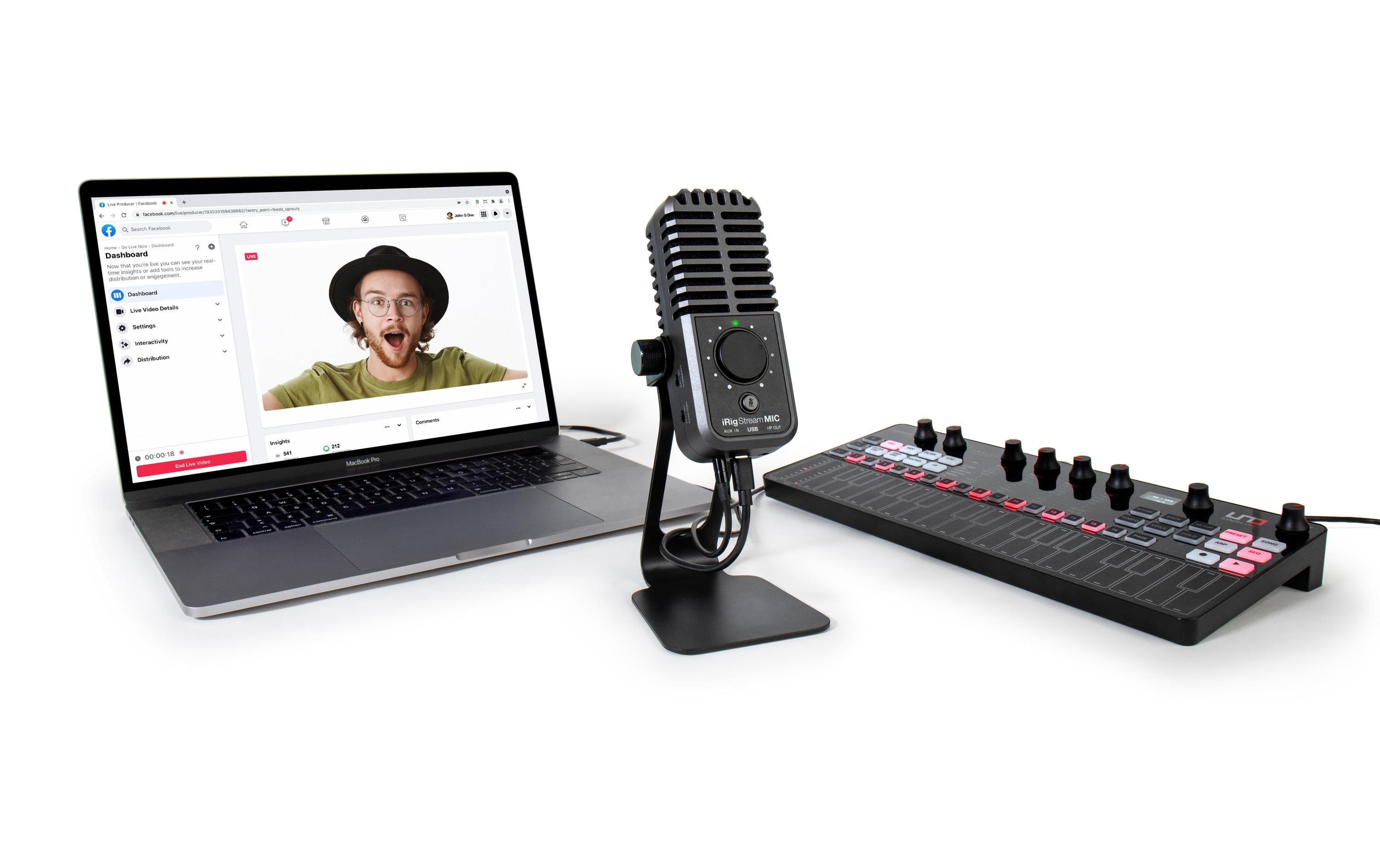 IK Multimedia Kondensatormikrofon iRig Stream Mic USB