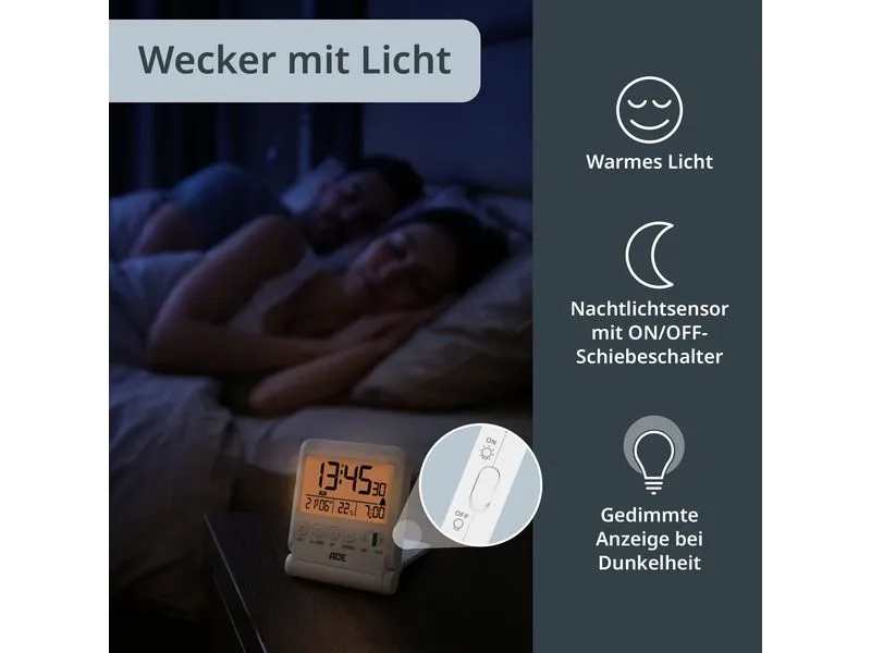 ADE Digitalwecker CK2507-1 Weiss ADE Digitalwecker CK2507-1 Weiss