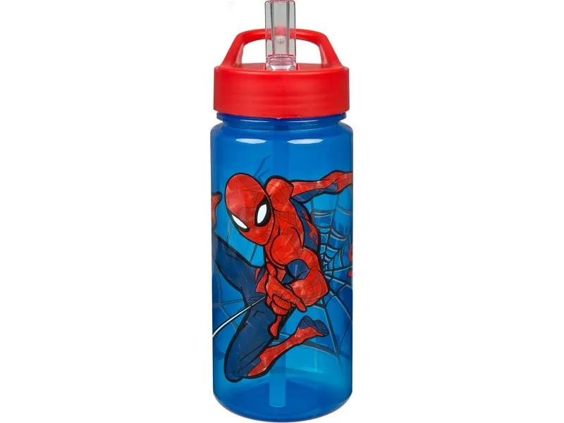 Scooli Trinkflasche Spiderman 500 ml, Blau/Rot