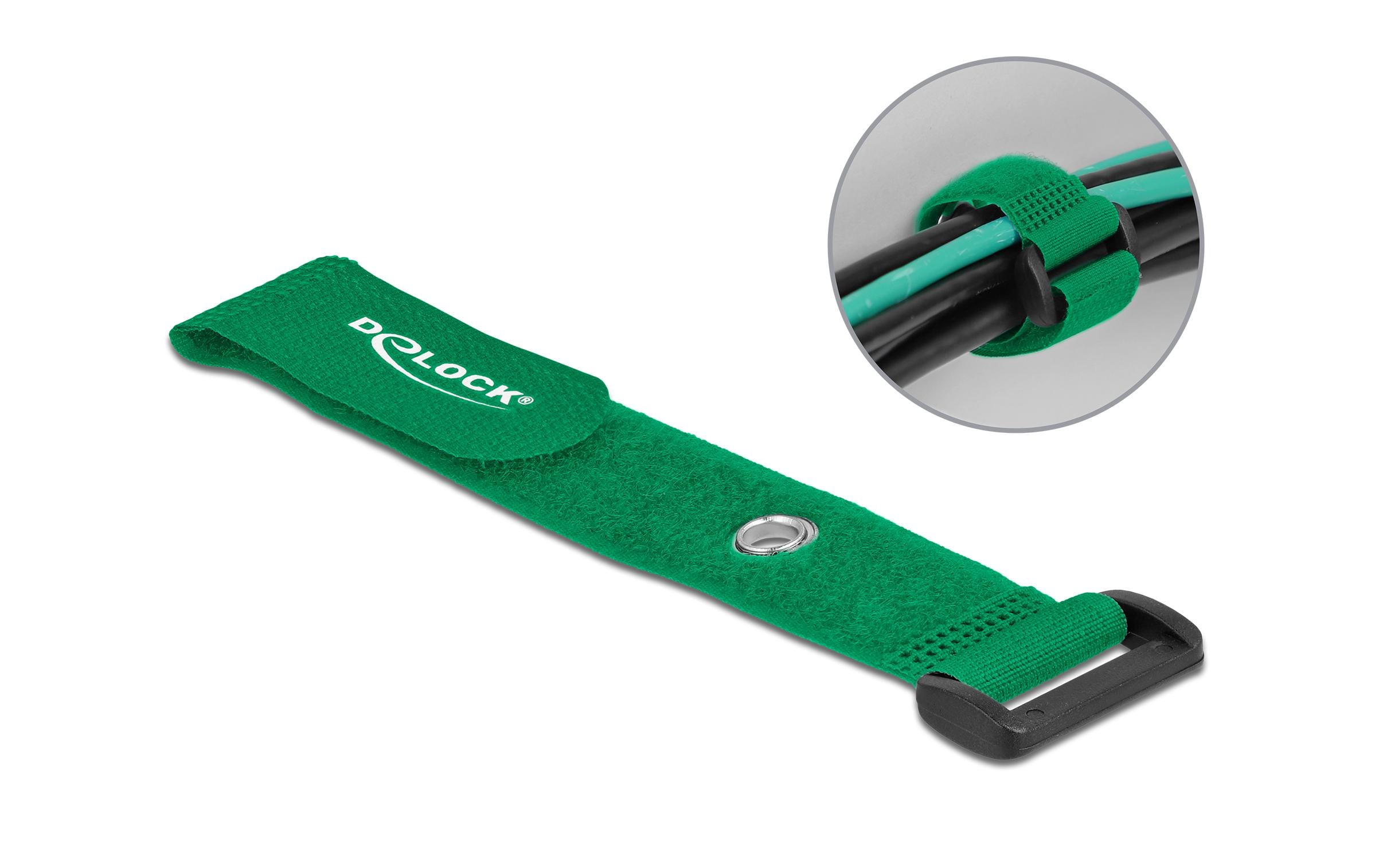 Delock Klettkabelbinder Grün 190 mm x 25 mm 5 Stück Delock Klettkabelbinder Grün 190 mm x 25 mm 5 Stück