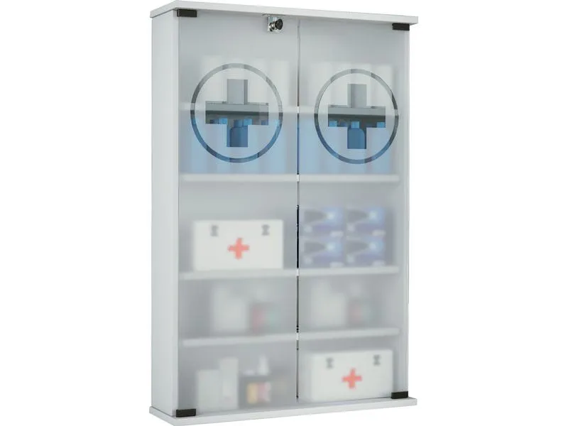 VCM Erste Hilfe Schrank Honula 91 x 60 x 17 cm, Weiss VCM Erste Hilfe Schrank Honula 91 x 60 x 17 cm, Weiss