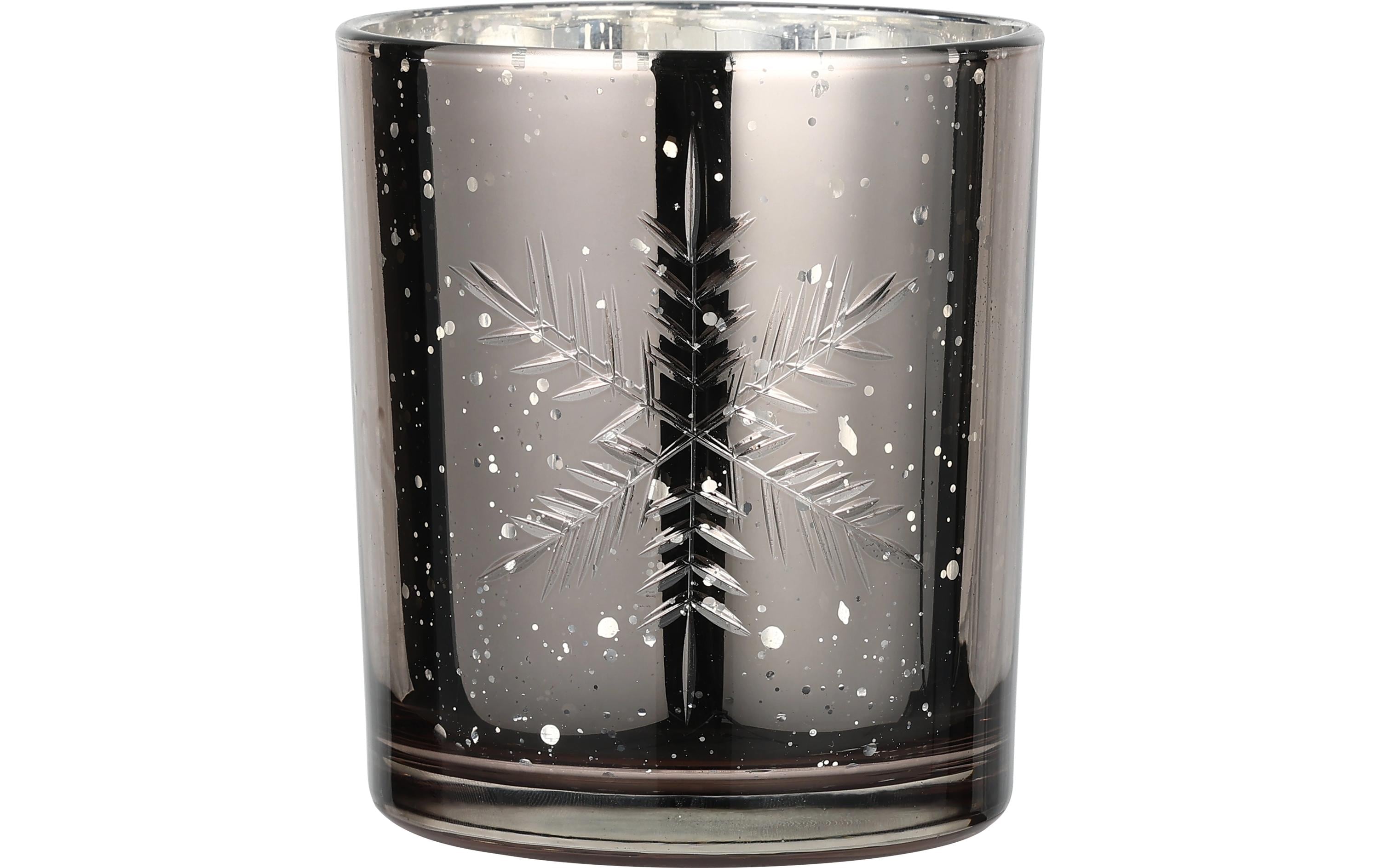 EGLO Teelichthalter Scheeflocke Lukut 10 cm Silber, Glas