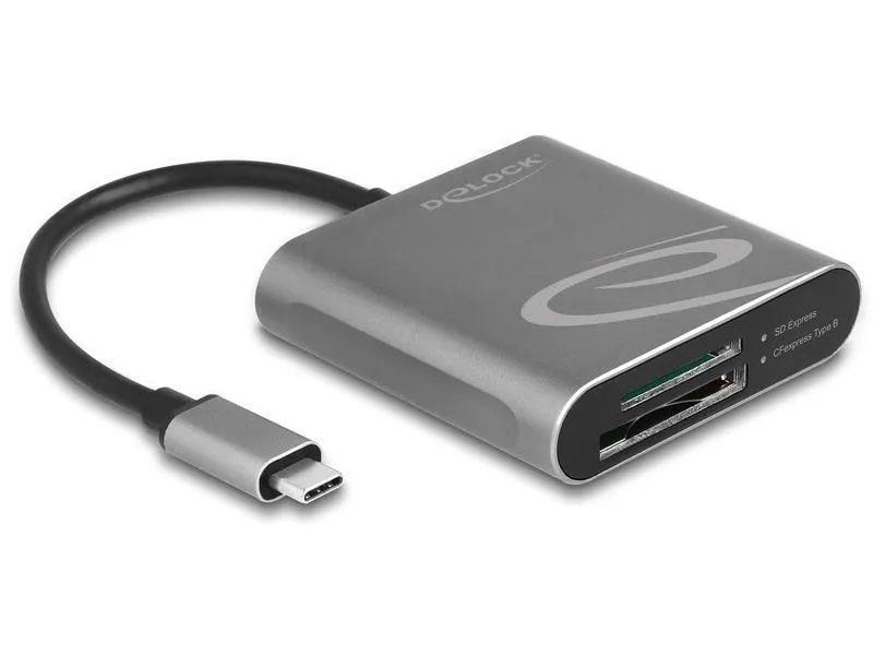 Delock Card Reader Extern 91000 USB Typ-C für SD Express/CFexpress