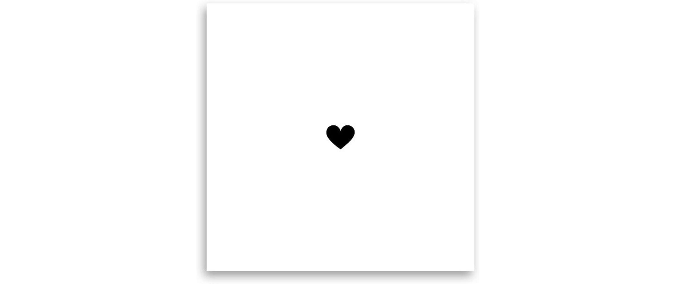 minink Tattoo Kleines ausgefülltes Herz Grösse: S (0.5 cm x 0.5 cm)