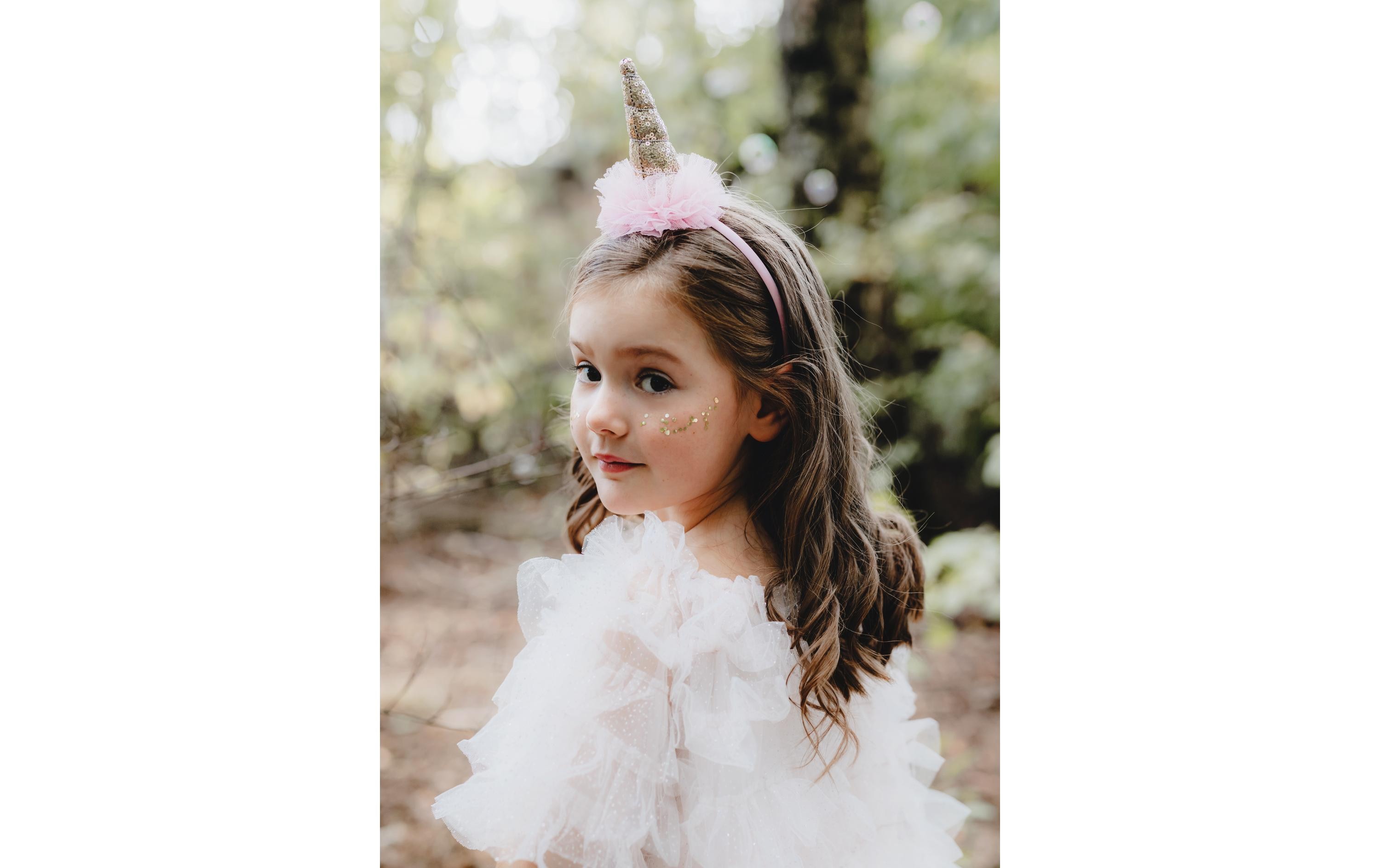 Partydeco Haarreif Einhorn 11 x 25 cm, Rosa/Gold