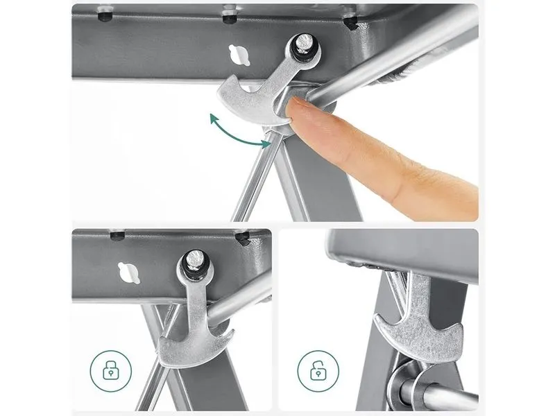 Songmics Trittleiter Grau-Schwarz Songmics Trittleiter Grau-Schwarz
