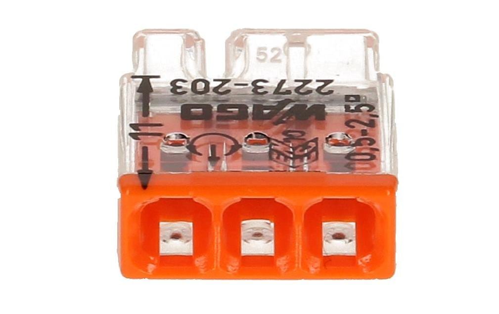 WAGO Steckklemme Contact COMPACT 3-fach, 10 Stück WAGO Steckklemme Contact COMPACT 3-fach, 10 Stück