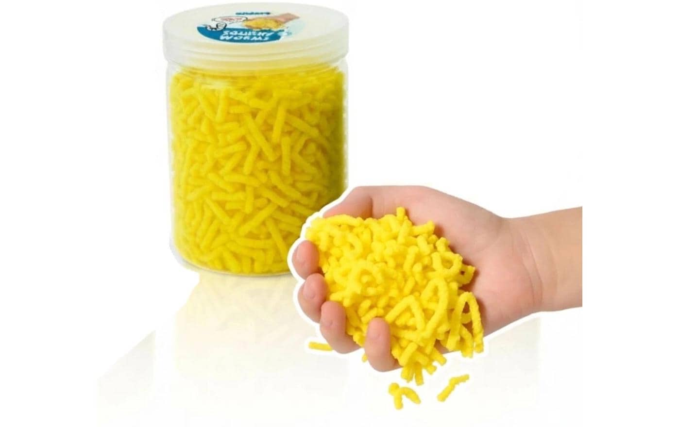 alldoro Squishy Worms Gelb, Kunststoff, 120 g