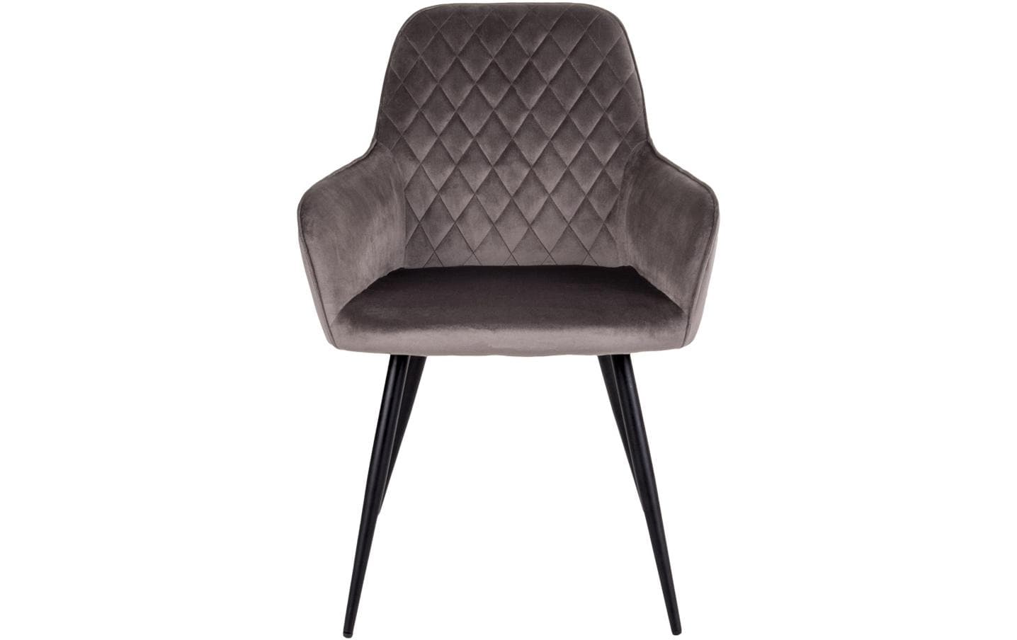 House Nordic Stuhl Harbo 65 x 57 x 87, Grau/Schwarz, 2 Stück