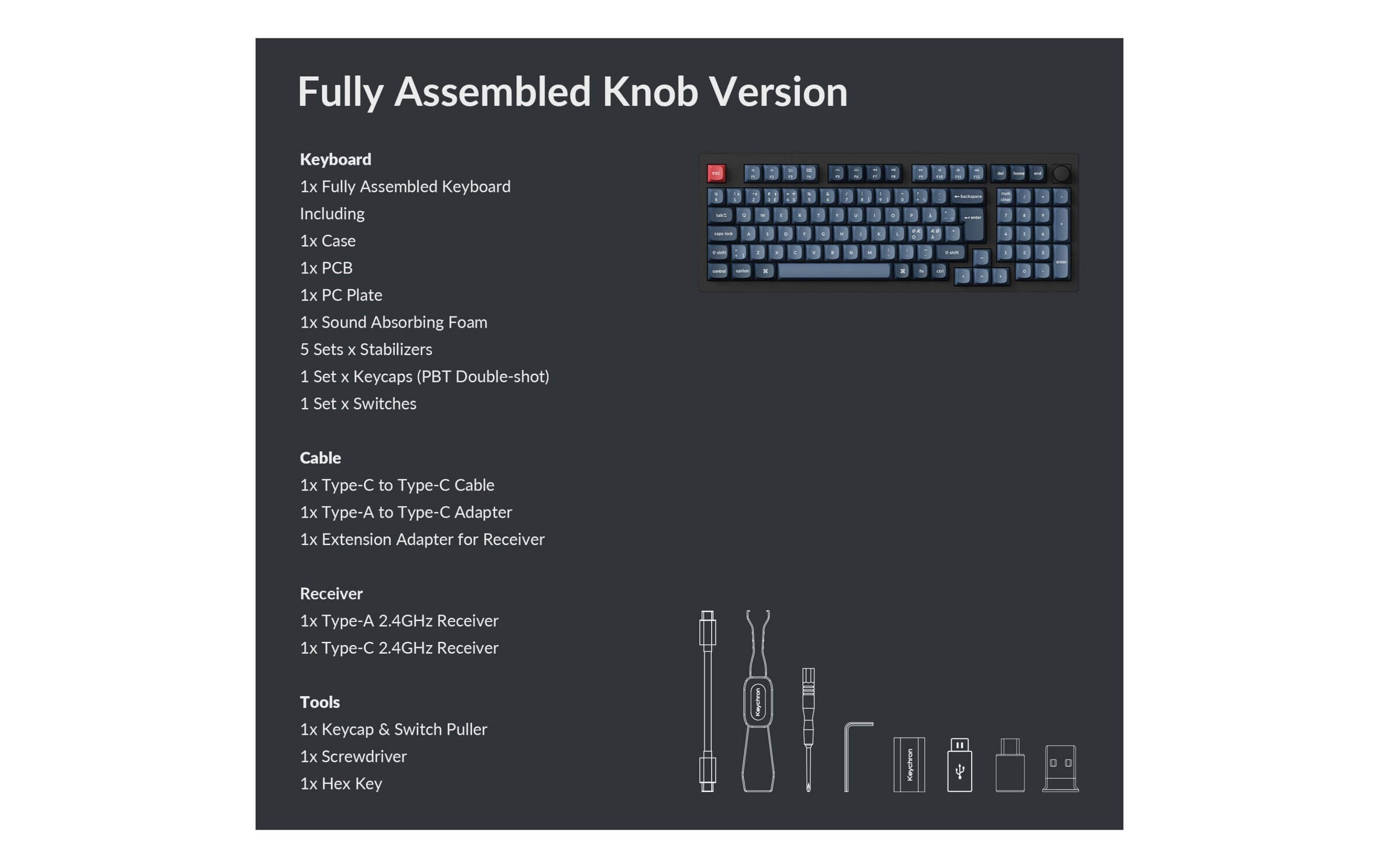 Keychron Gaming-Tastatur V5 Max Black Red Switch