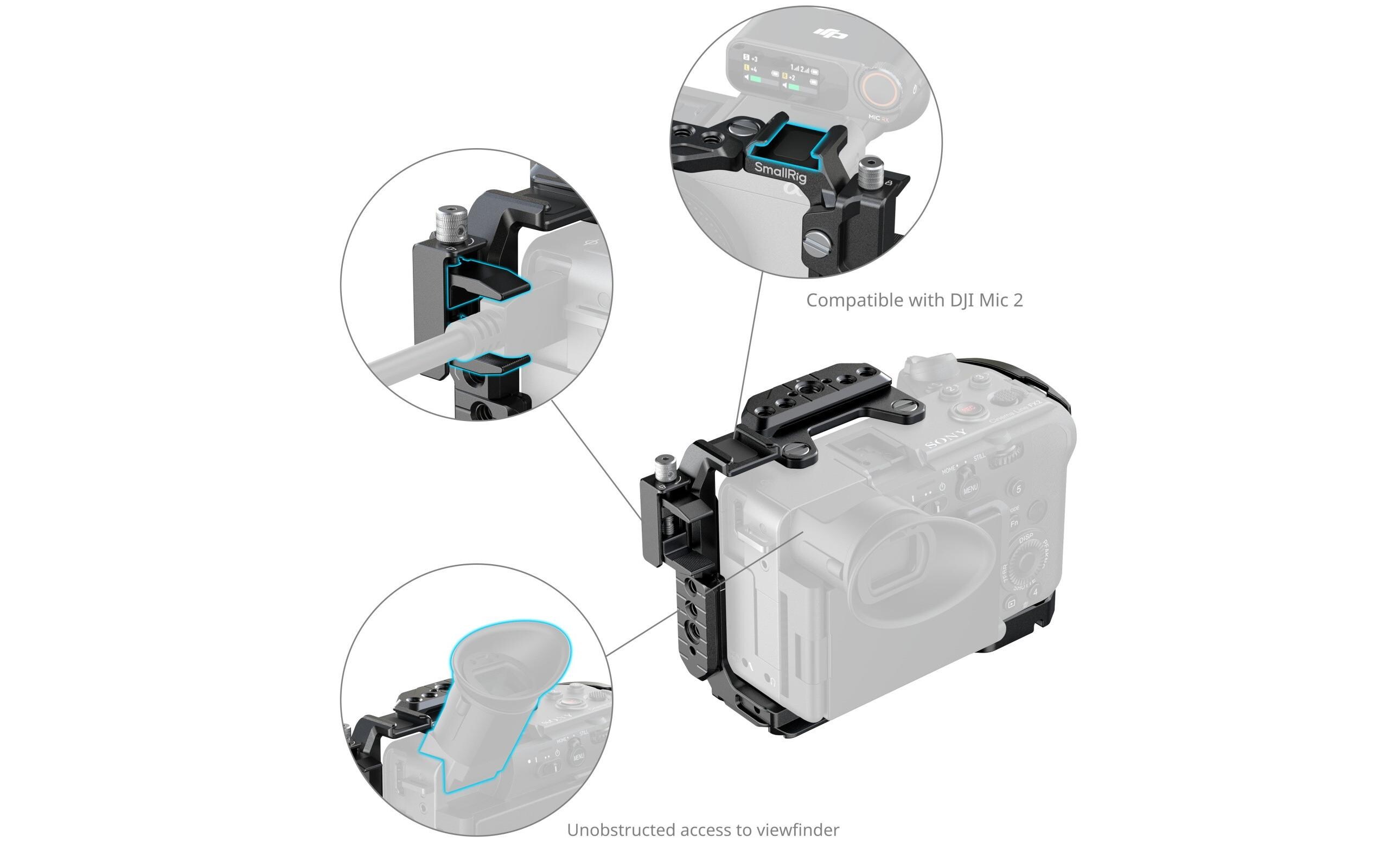 Smallrig Advanced Cage Kit mit Batterieplatte für Sony FX2 5590