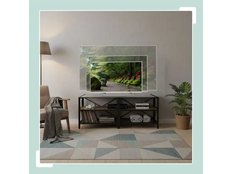 relaxdays TV-Möbel für 60 Zoll TV 52 x 140 cm Schwarz relaxdays TV-Möbel für 60 Zoll TV 52 x 140 cm Schwarz