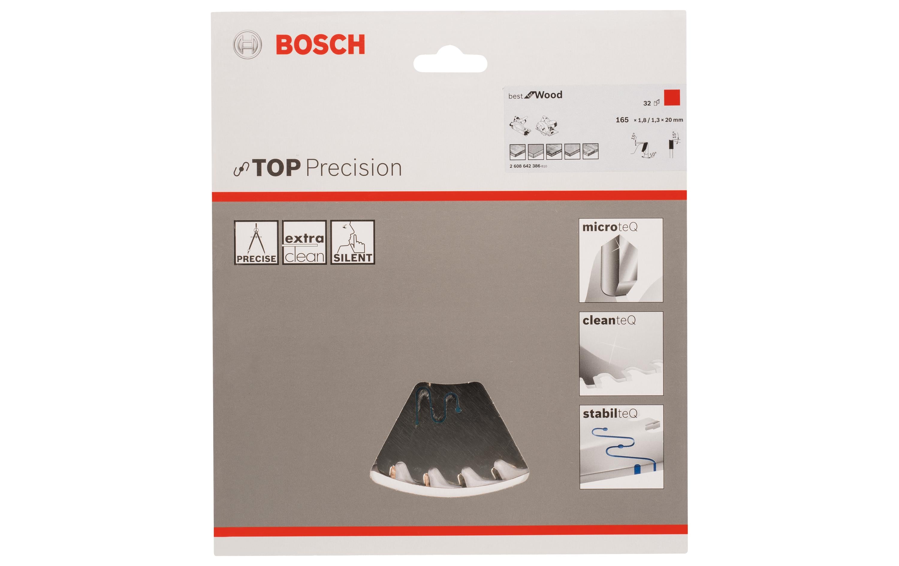 Bosch Professional Kreissägeblatt Best for Wood, 165 x 20 x 1.8 mm, Z 32